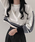 Colorblock Knit Pullover